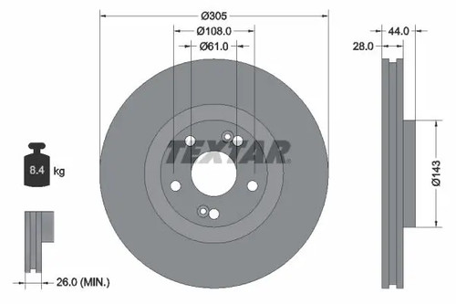 Disco freno ventilazione - 2x,