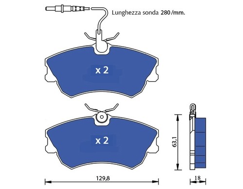 Pastiglie anteriori gnc p0960 - anteriori,