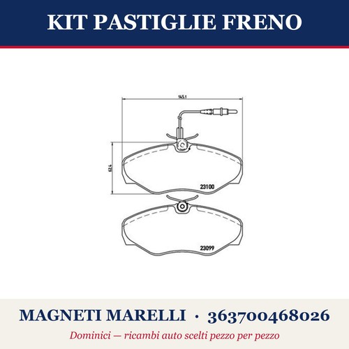 Kit pastiglie freno - pastiglie,
